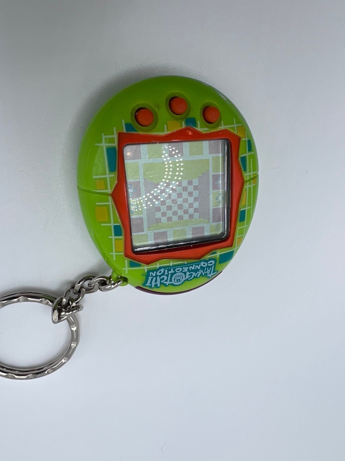 2004 Vintage Bandai Tamagotchi Connection V1 Lime Matrix Working Back Missing
