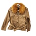 J. Crew Peplum chino jacket with faux fur collar size medium
