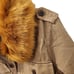 J. Crew Peplum chino jacket with faux fur collar size medium