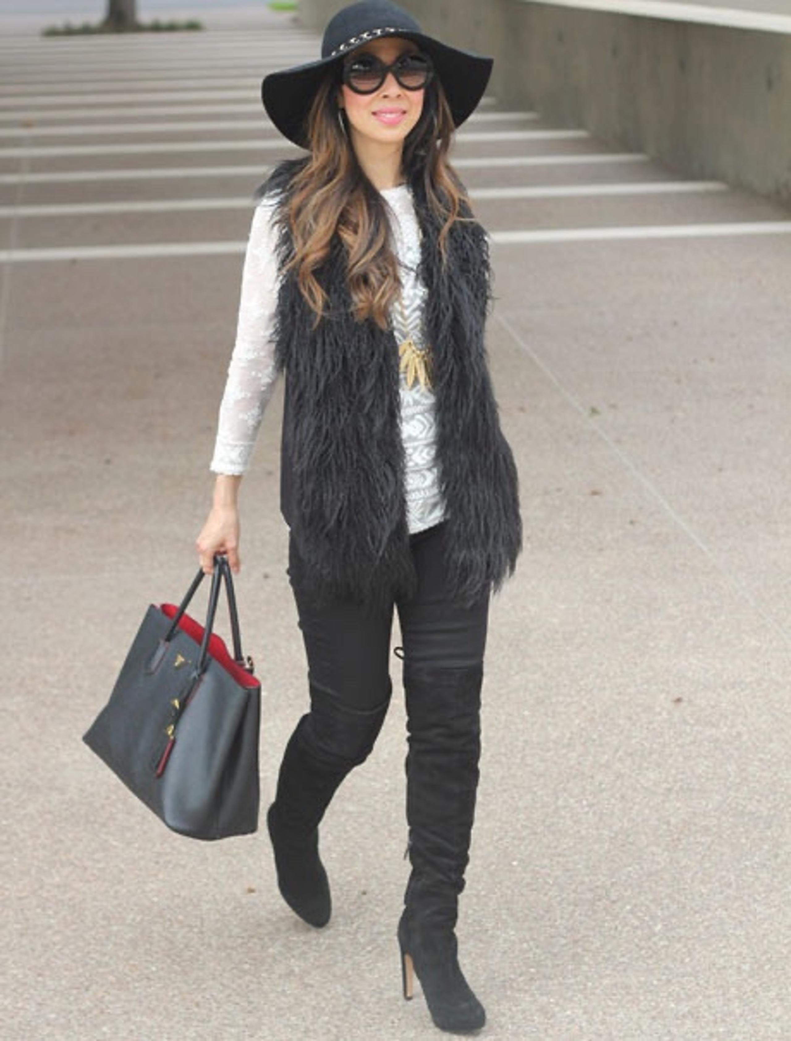 Cabi infinite Faux Fur open vest