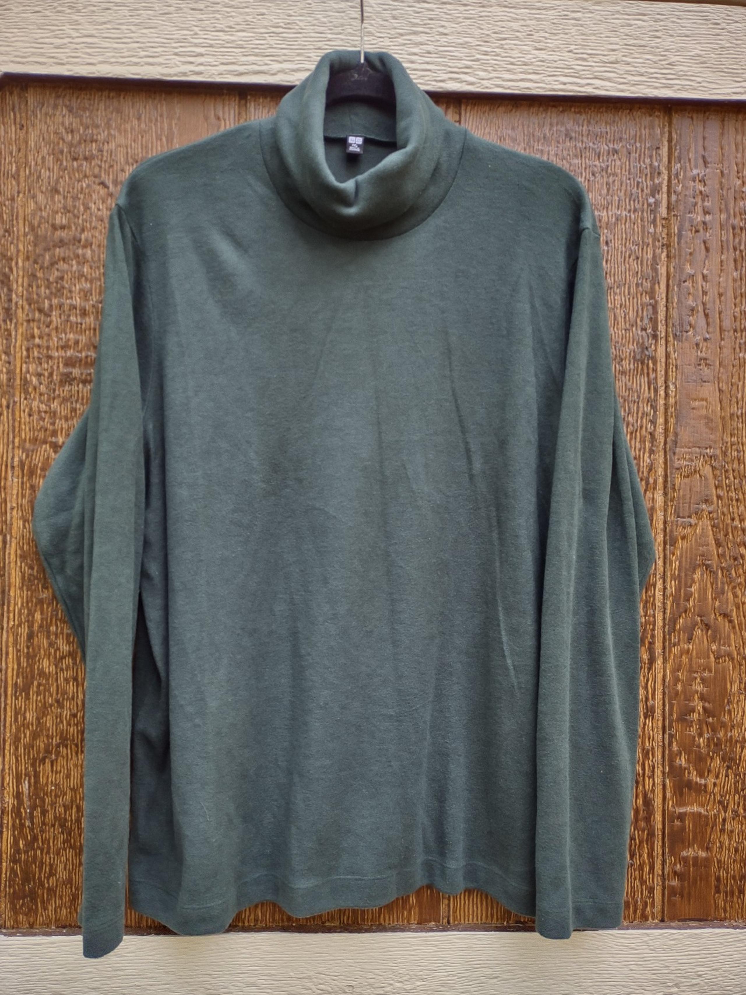 Uniqlo Green Heattech Turtleneck Sweater Women Size XXL Long Sleeve