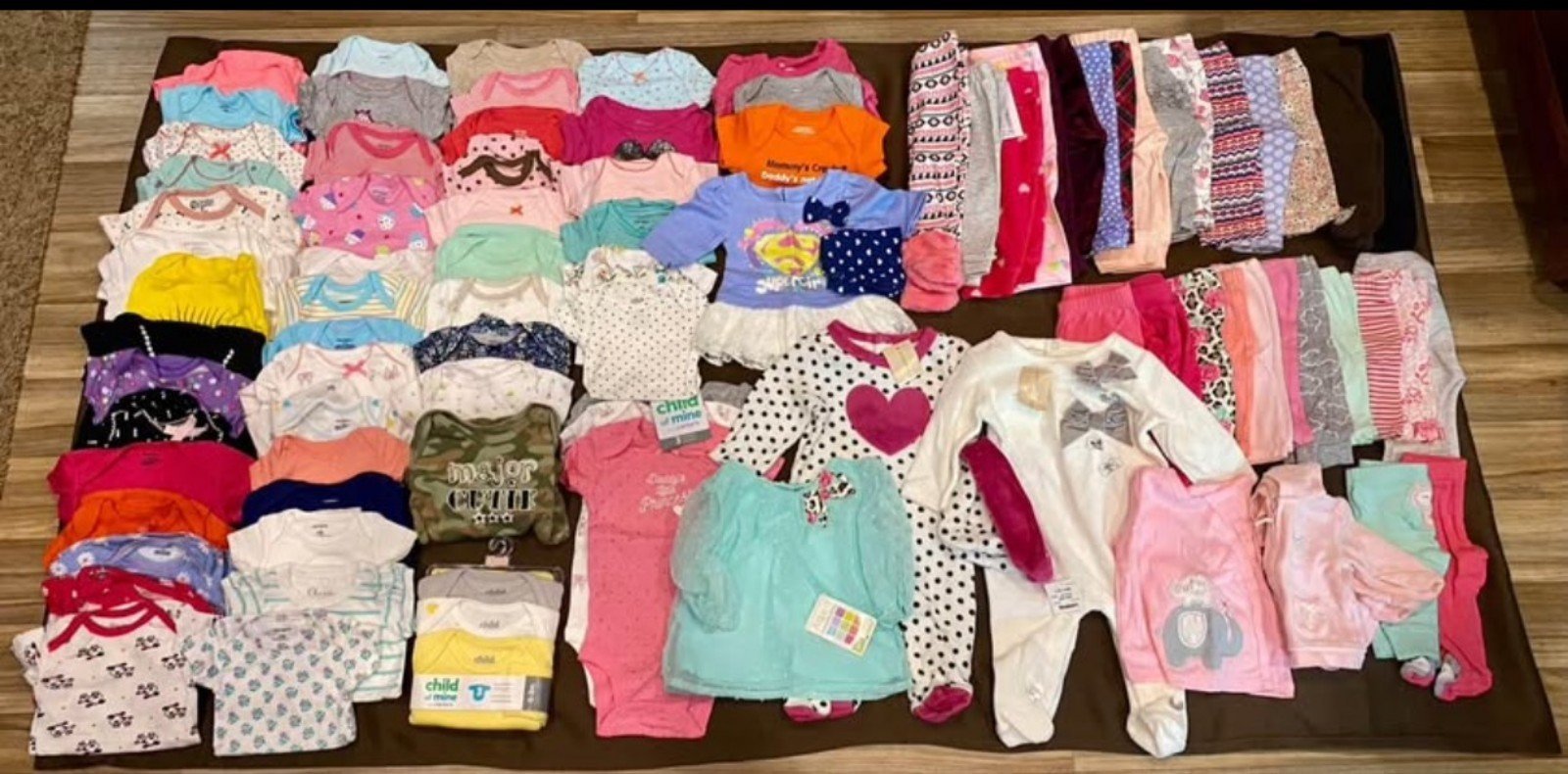 0 to 3 Months Baby Girl Newborn Lot Bundle Clothes Clothing