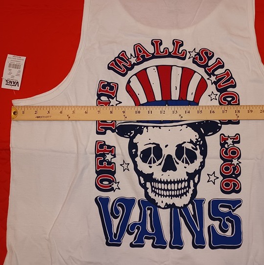 Vans Seasonal Skull Tank Top Peace Men's XXL VN0008UCWHT