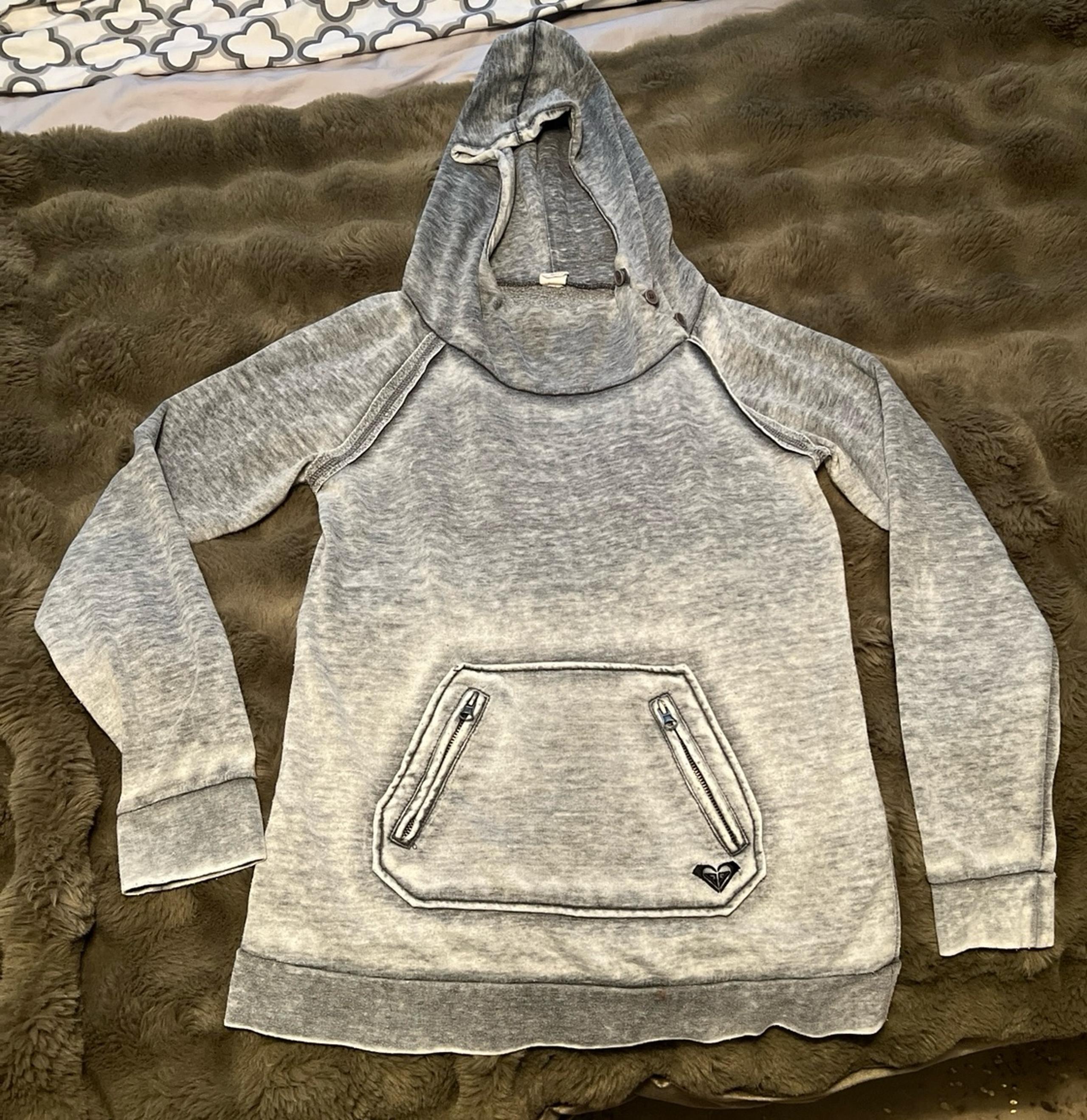 Roxy Side Button High Neck Hoodie