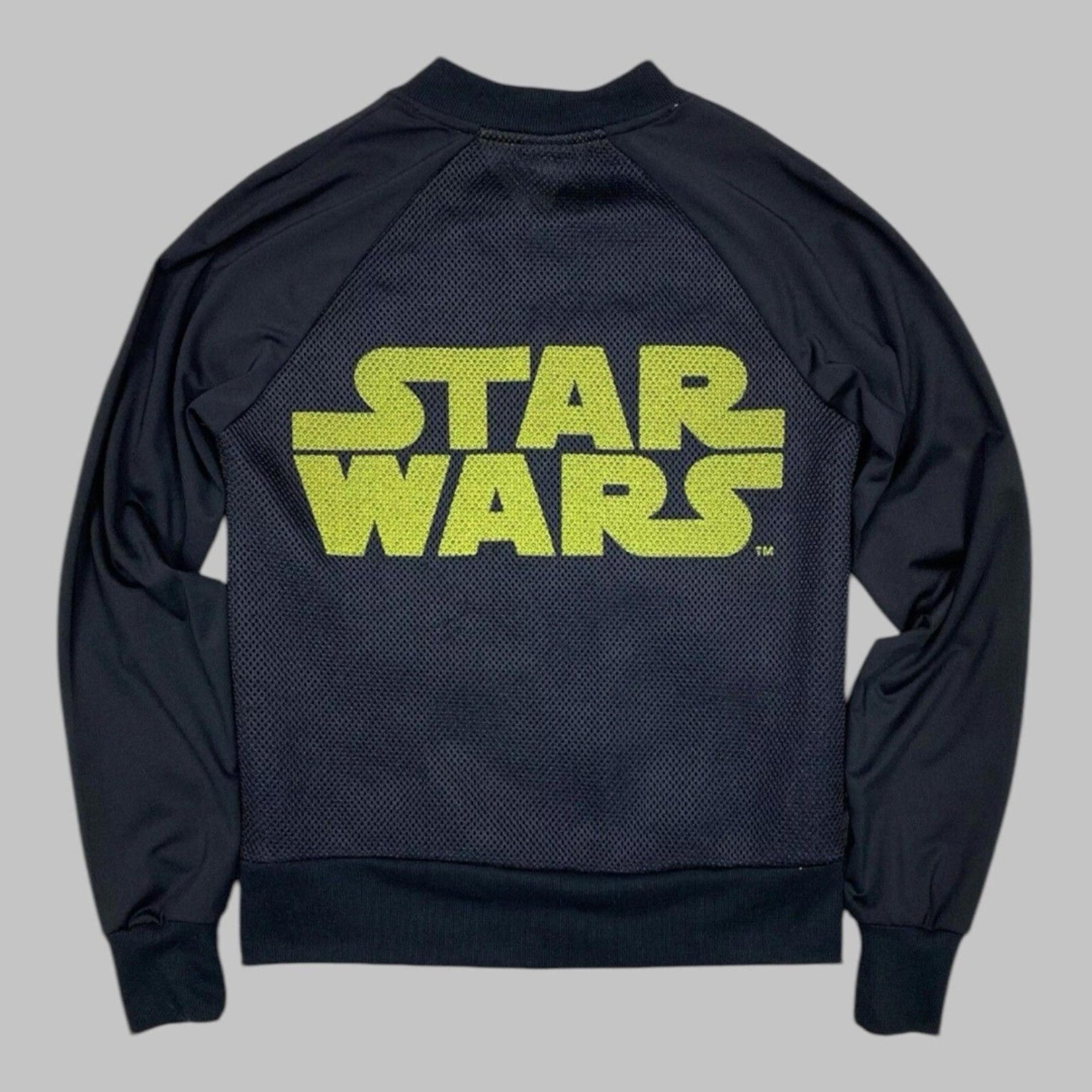 Star Wars Jacket Men’s Medium Mesh Black Full Zip Graphic Print Long Sleeve