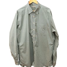 Thomas Mason Men's Green Blue White Preppy Plaid Button Down Shirt Quiet Luxury