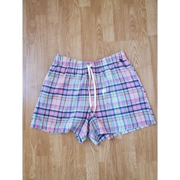 Tommy Hilfiger Preppy Plaid Cotton Shorts sz Lg
