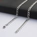 20 Womens Cuban Chain Necklace Miami Style Ladies Chains Link 18K White Gold 18