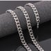 20 Womens Cuban Chain Necklace Miami Style Ladies Chains Link 18K White Gold 18