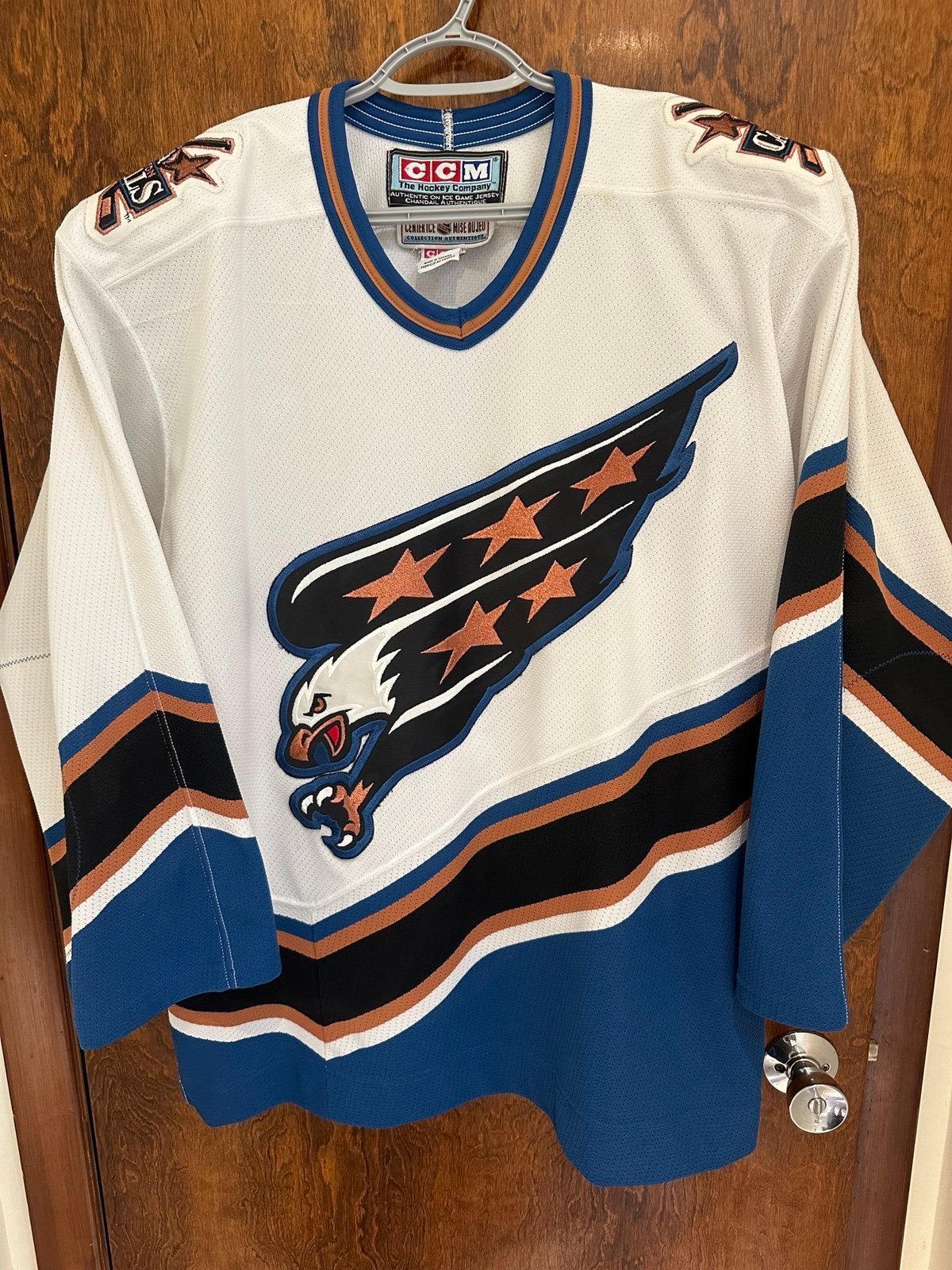 Washington Capitals “Screaming Eagle” CCM On Ice Home Jersey (48)