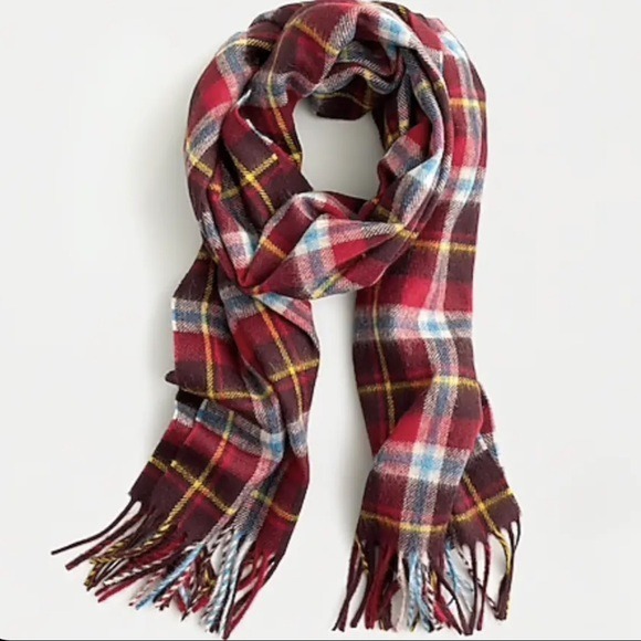 J.Crew Abraham Moon merino wool plaid scarf