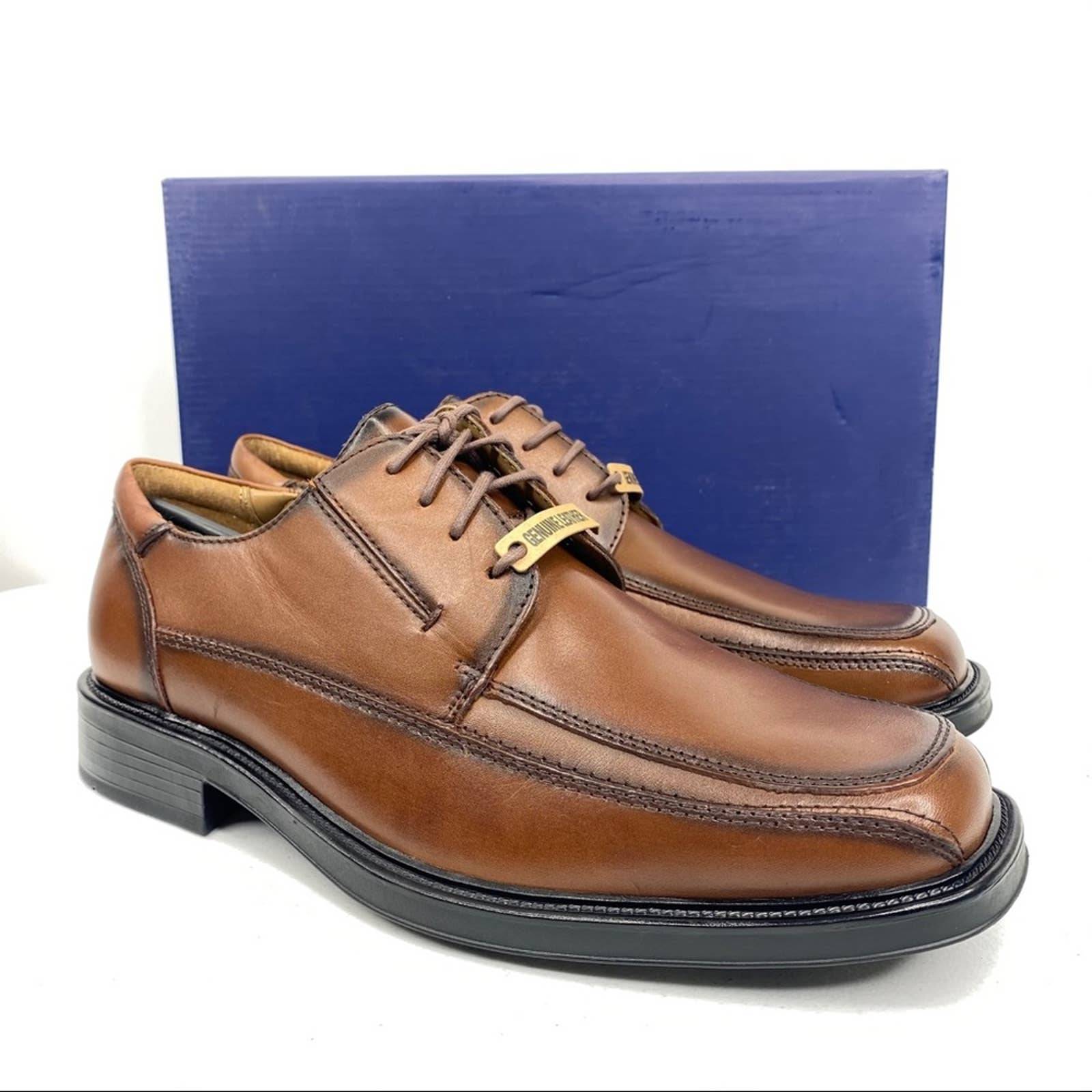 Dockers Perspective Tan Leather Lace Up Shoes Size 9.5