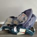 Vintage 2002 Graco Blue/Yellow Plaid Baby Seat Carrier Seat With Base