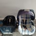 Vintage 2002 Graco Blue/Yellow Plaid Baby Seat Carrier Seat With Base
