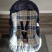 Vintage 2002 Graco Blue/Yellow Plaid Baby Seat Carrier Seat With Base