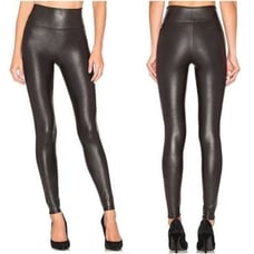 SPANX Faux Leather Leggings Size Medium