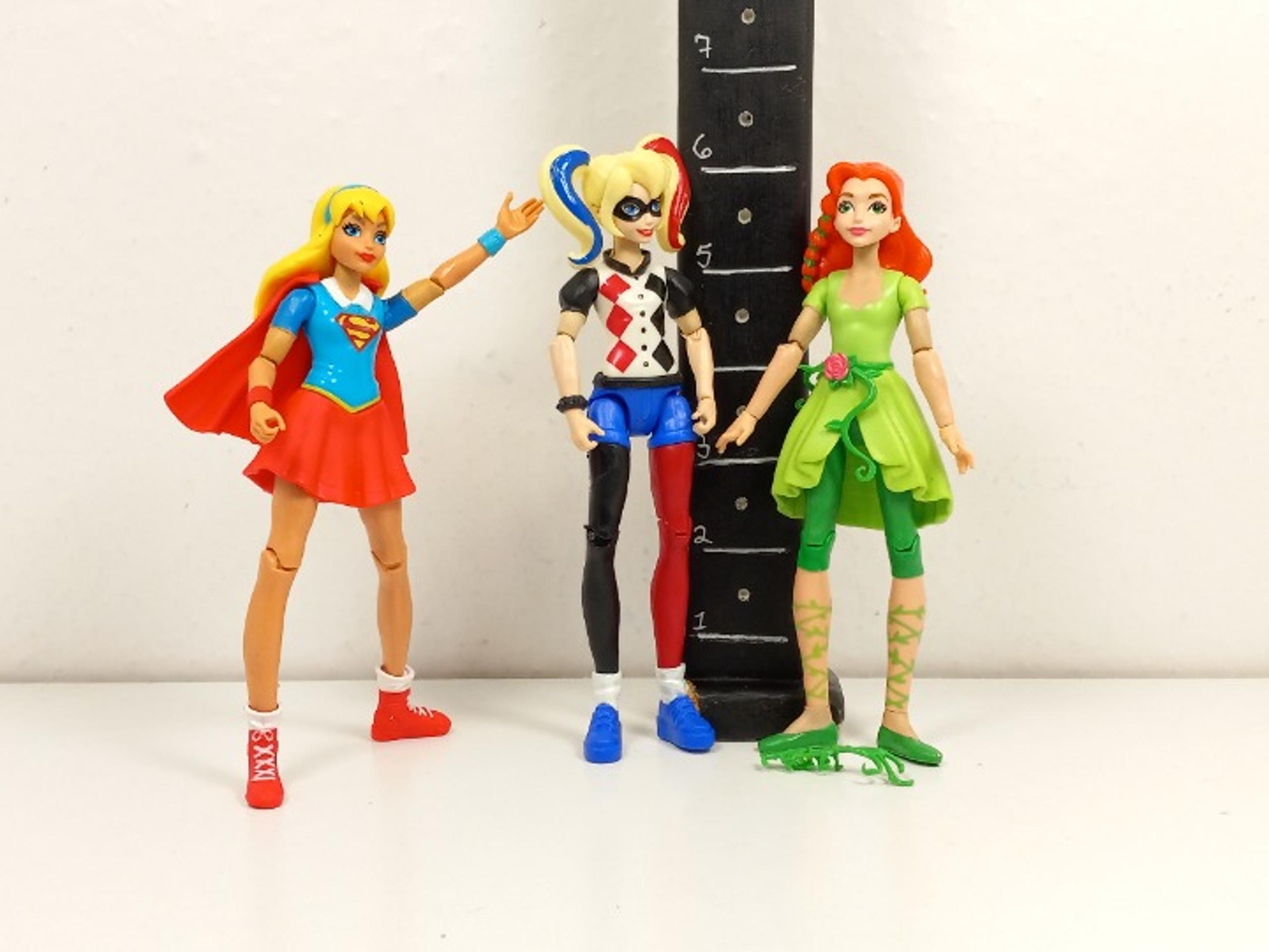 DC Universe Supergirl Harley Quinn Poison Ivy 6" Super Hero Girl Figure Lot of 3