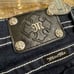 Miss Me Dark Blue Rhinestone Cross Pocket Denim Boot Cut Jeans 32 Altered
