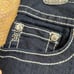 Miss Me Dark Blue Rhinestone Cross Pocket Denim Boot Cut Jeans 32 Altered
