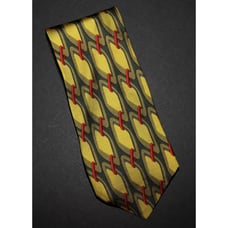 GUCCI Made In Italy Men's Geometric 100% Silk Luxury Tie