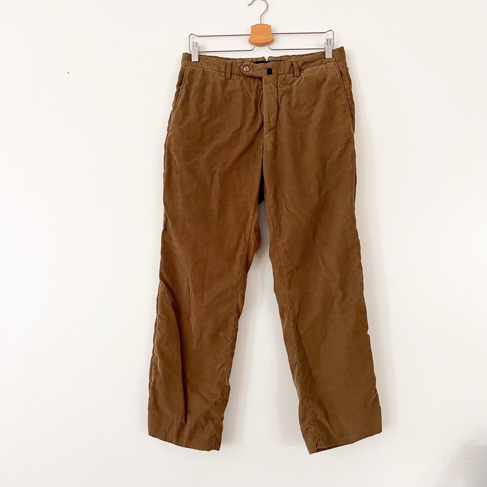 Incotex Men’s Corduroy Chino Pants Trousers Size 32 Olive Green. In very good c