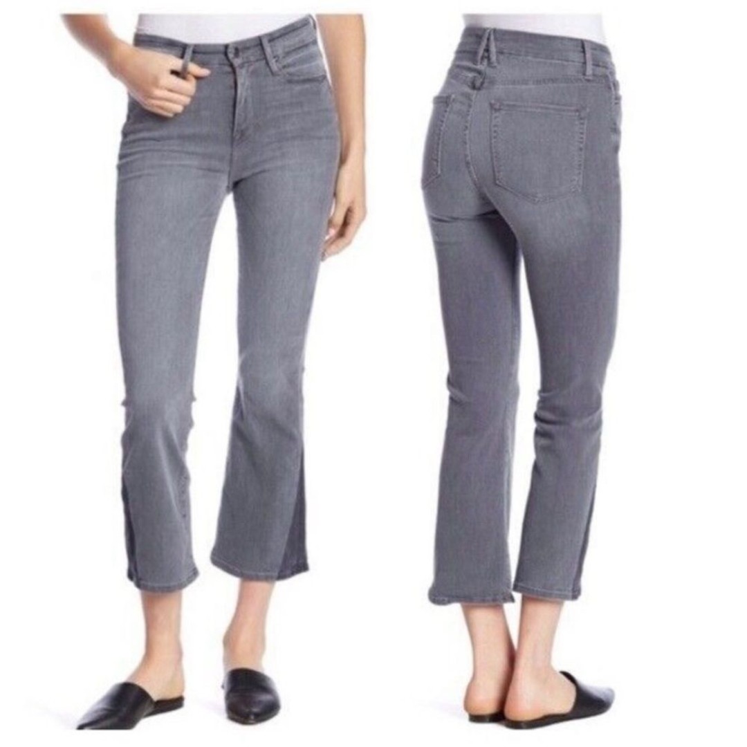GOOD AMERICAN Good Boot Crop Grey Jeans Flare