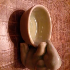 GORGEOUS VTG Majolica 5 Elephant Mini Planter.