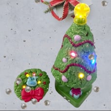 Christmas fisher price lights up dollhouse plays music Playskool wreath