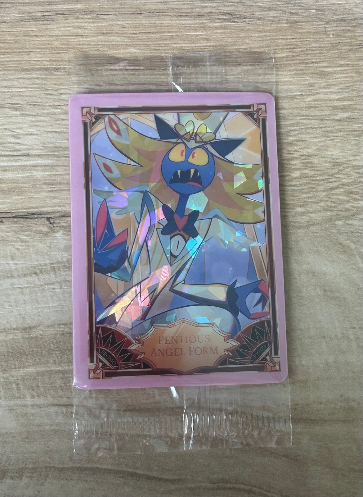 Hazbin Hotel Limited Edition Pentious Angel Form Cracked Ice Promo Card PR-09