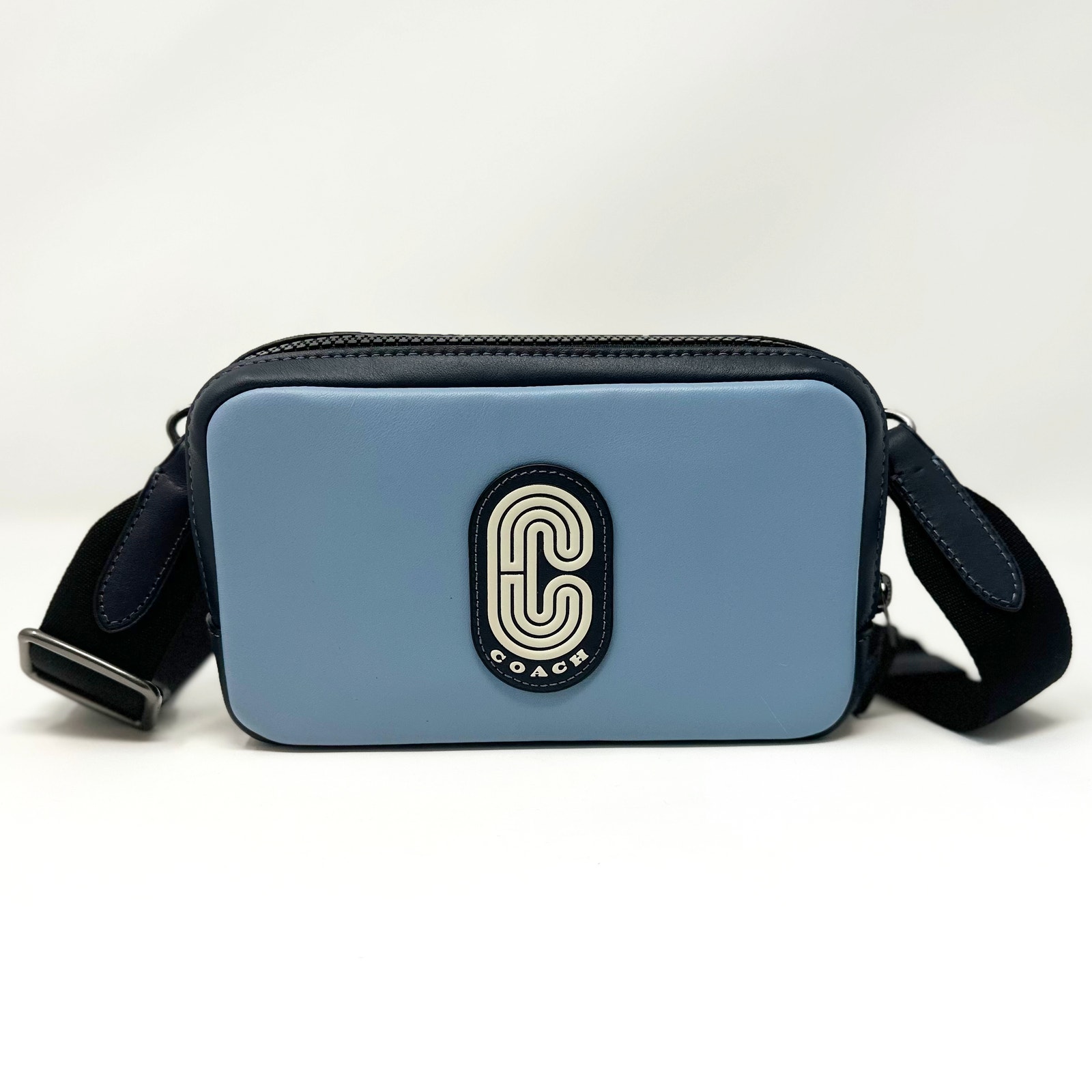 Coach Carrier Phone Crossbody Colorblock Coach Patch Cornflower Midnight CE604
