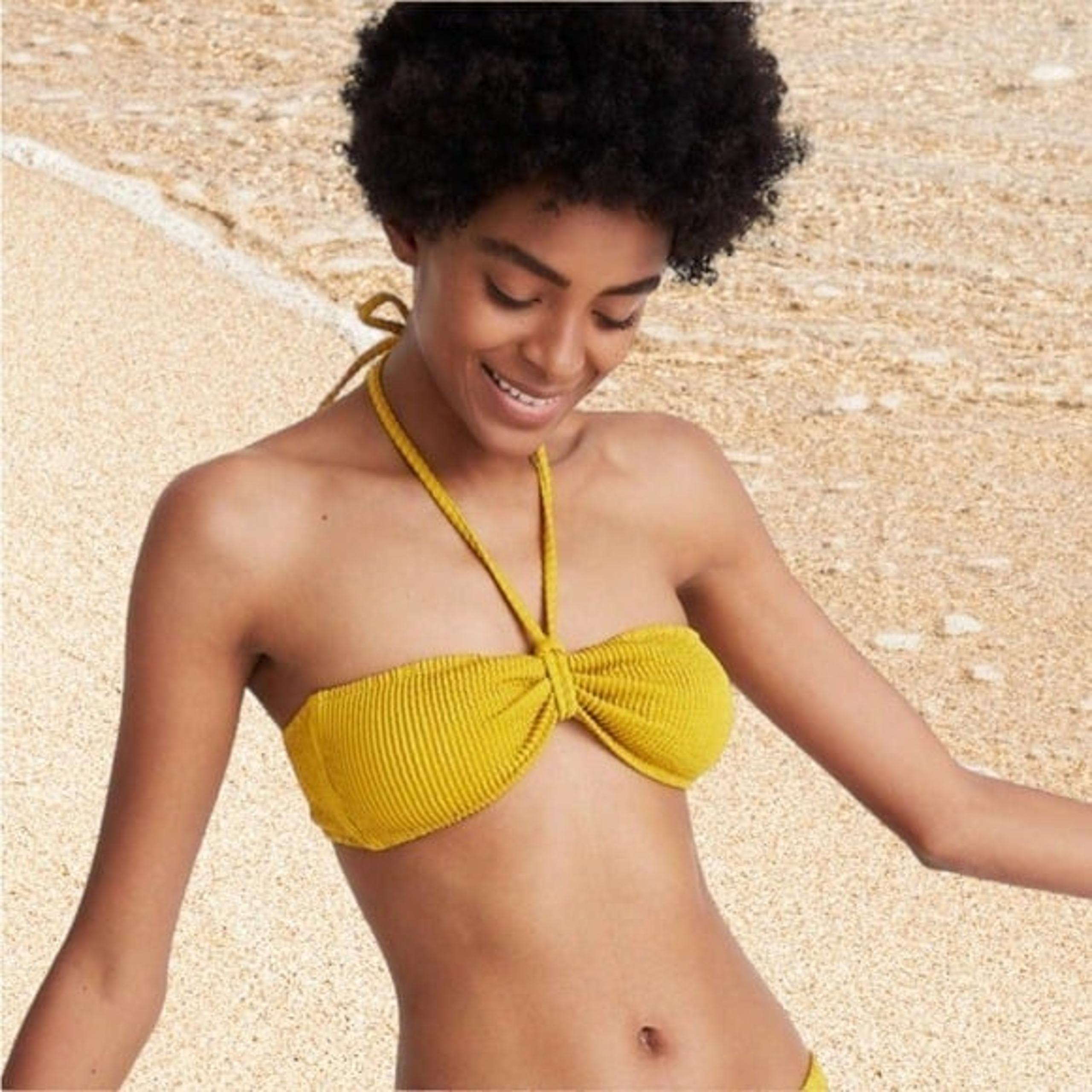 NWT Madewell Textured Bandeau Swimsuit Top