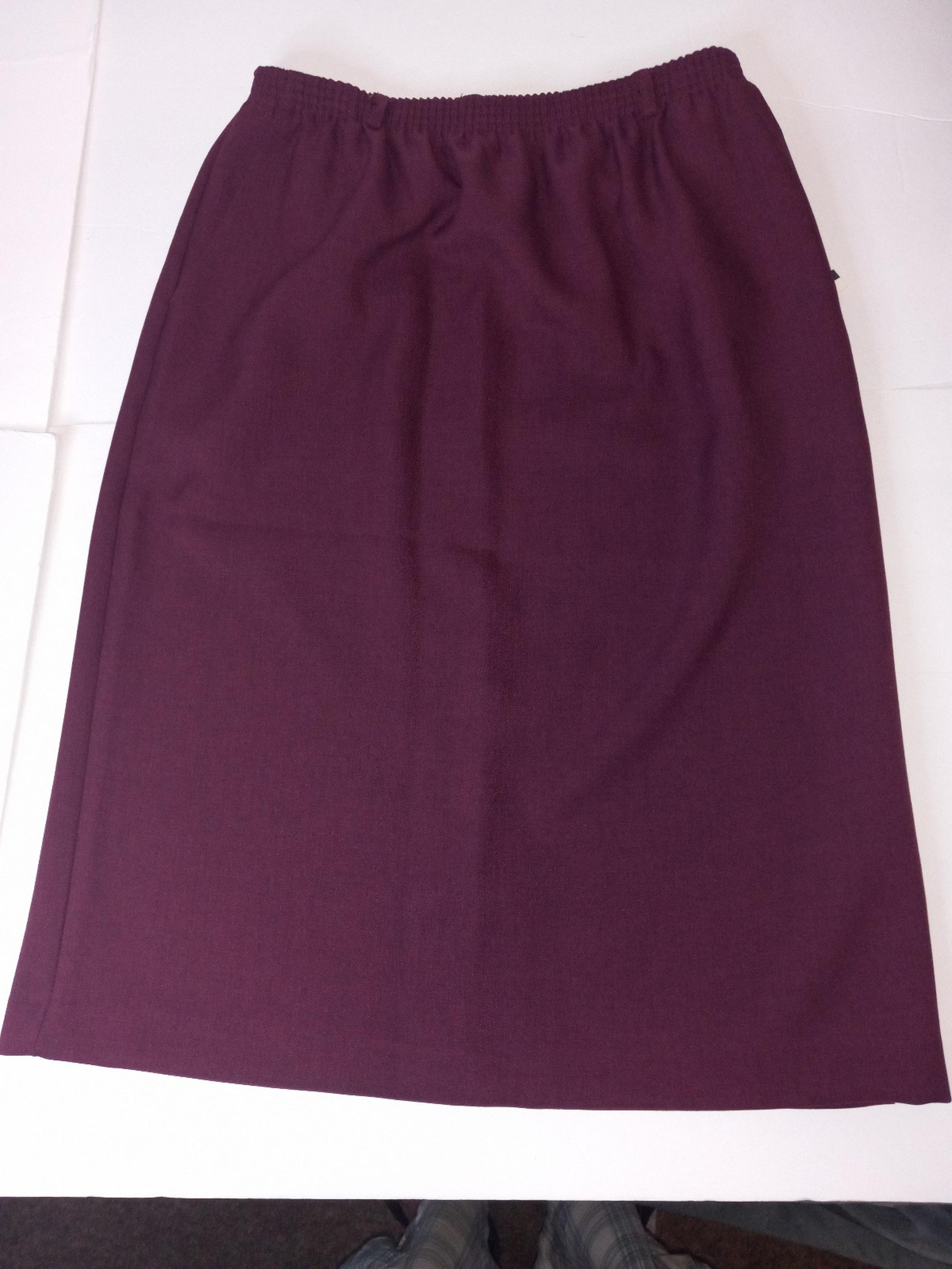 Alfred Dunner Purple Straight & Pencil Midi Skirt Women's Size 12 NWT
