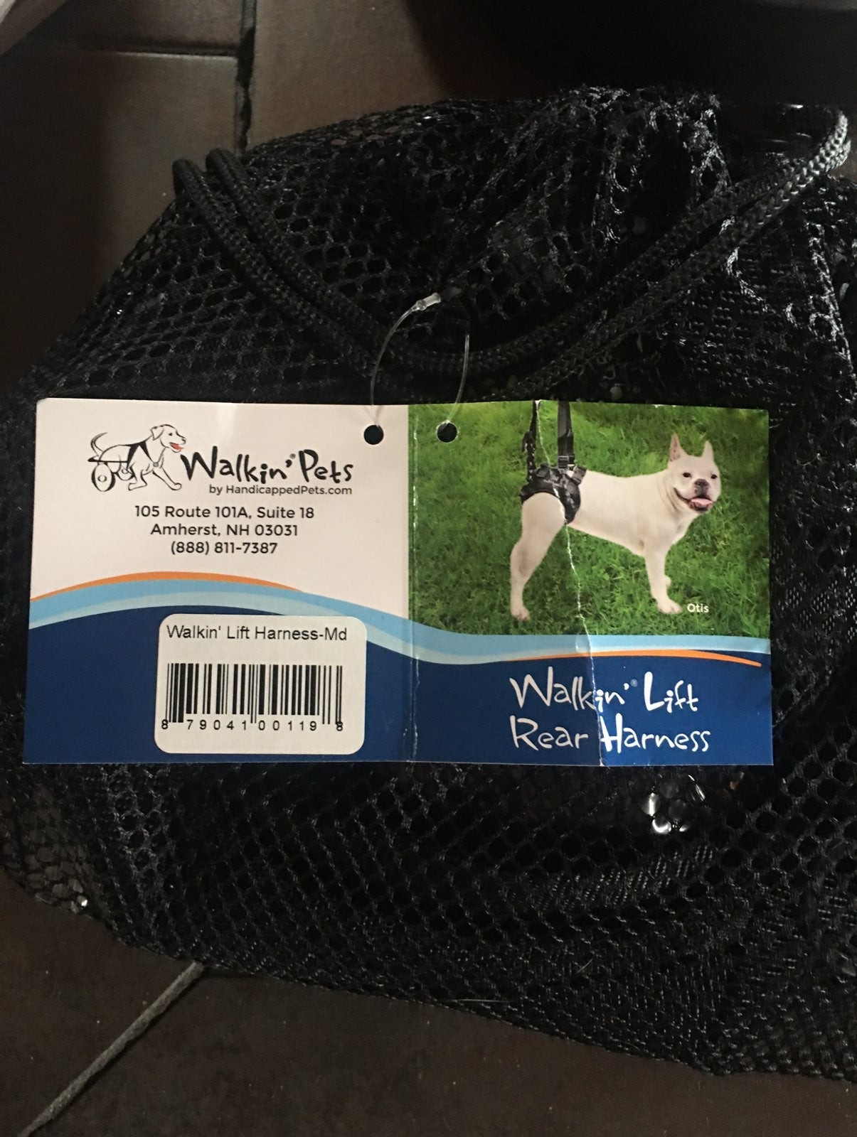 Medium rear harness for walking pet.