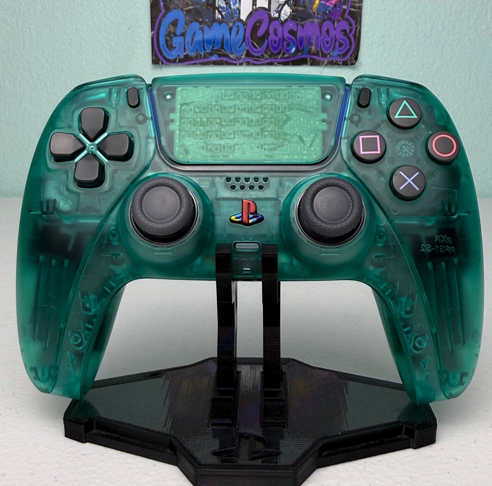 Custom Retro PS2 Theme - Clear Emerald - Custom Wireless Controller 4 PS5 Or PC