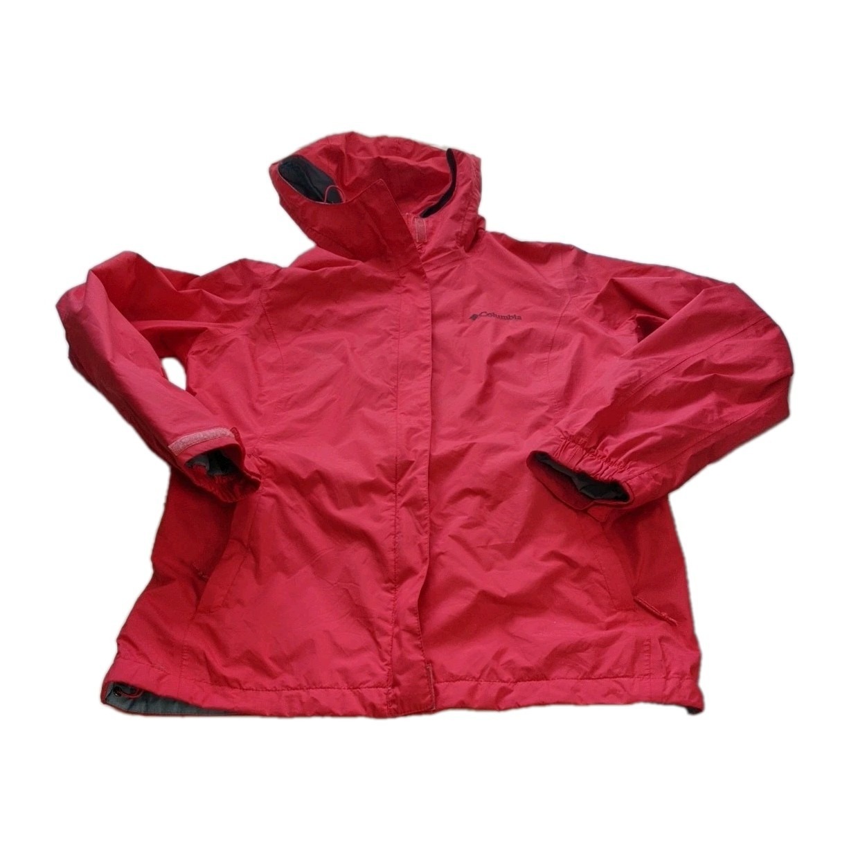 Columbia Women's Omni-Tech Jacket Lightweight Wind Breaker Sunset Red Sz M