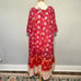 Gudrun Sjoden Pink White Orange Floral Cover Up Dress