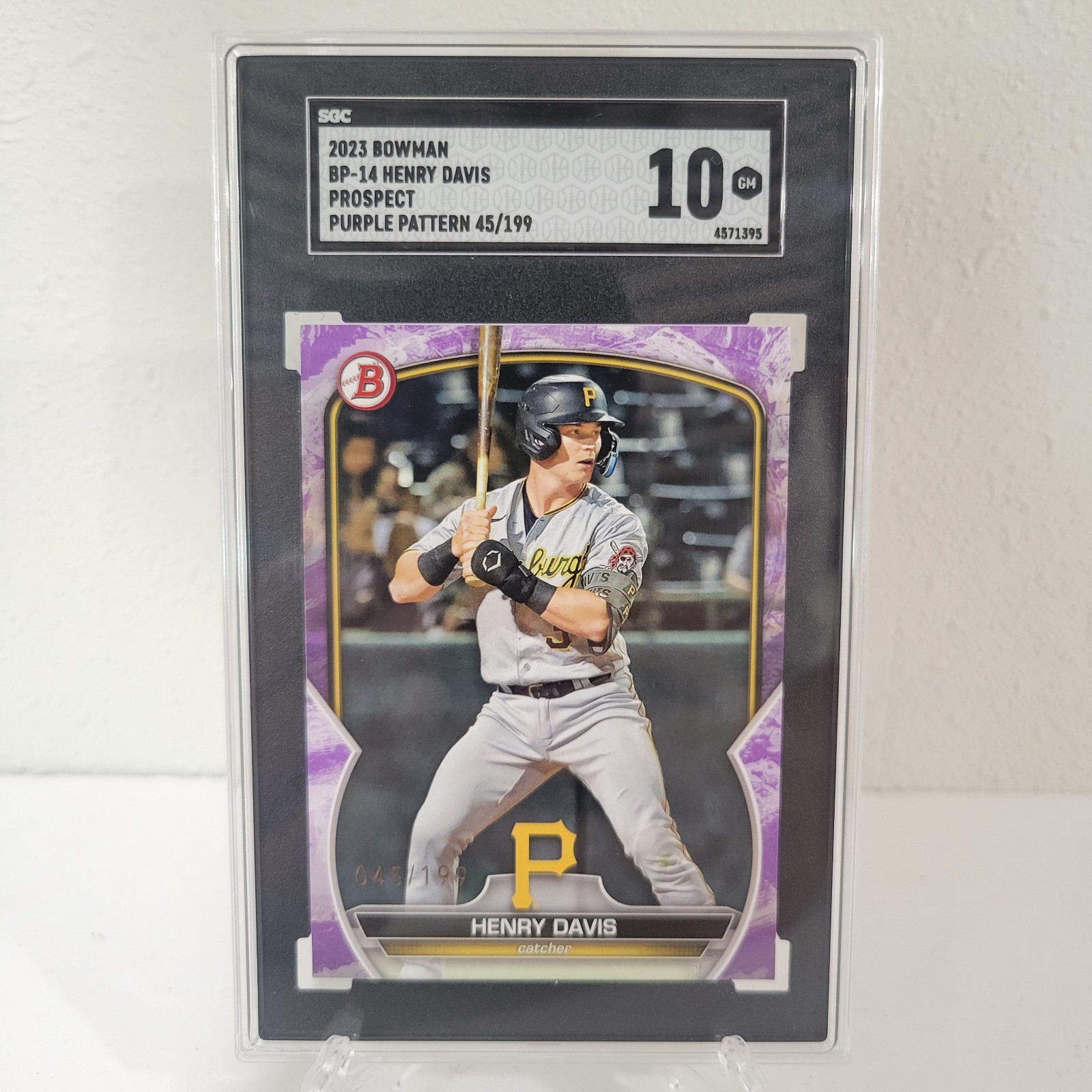 2023 Bowman Henry Davis Purple Pattern SGC 10 Gem