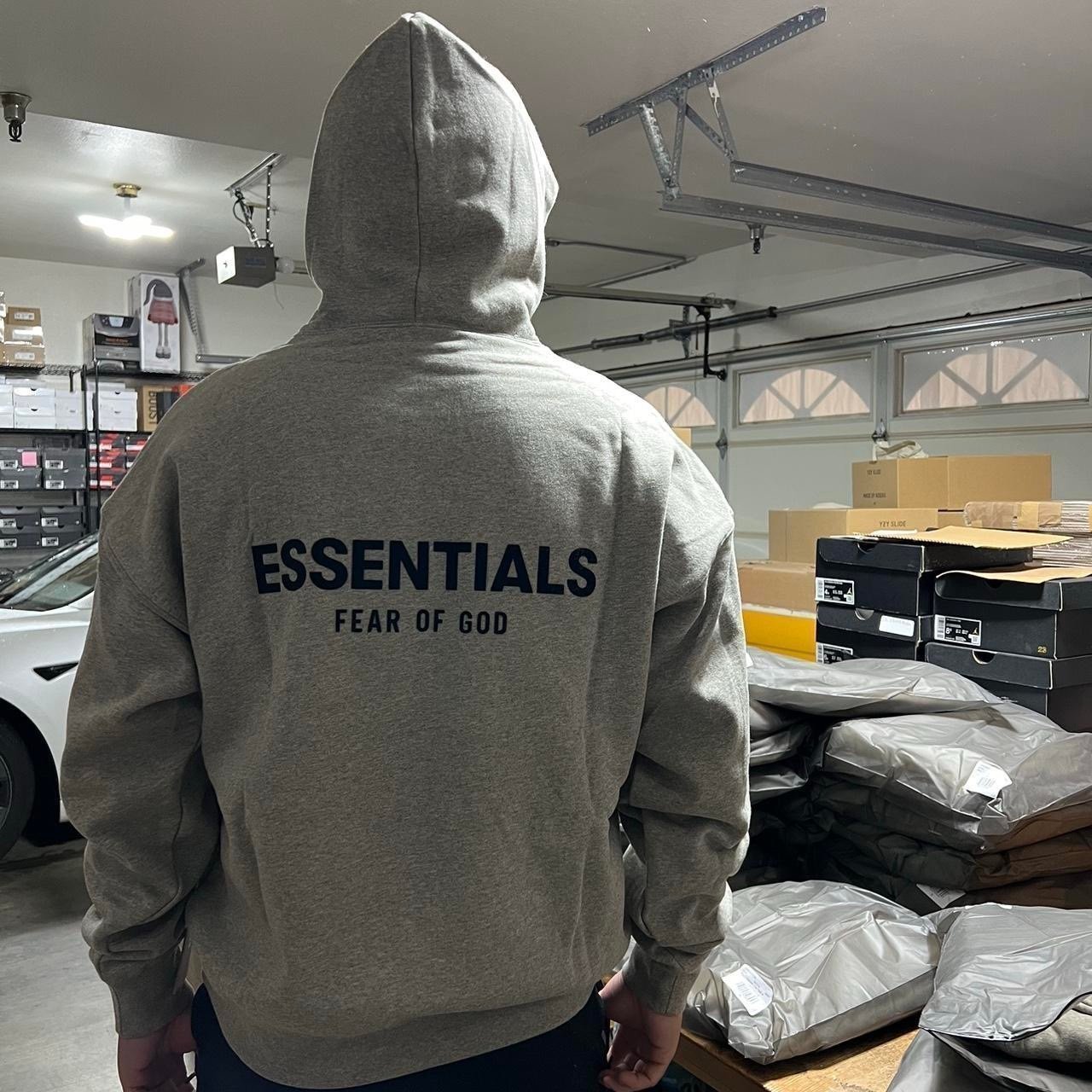 Fear of God Essentials Hoodie SS22 Dark Oatmeal Size X-Large