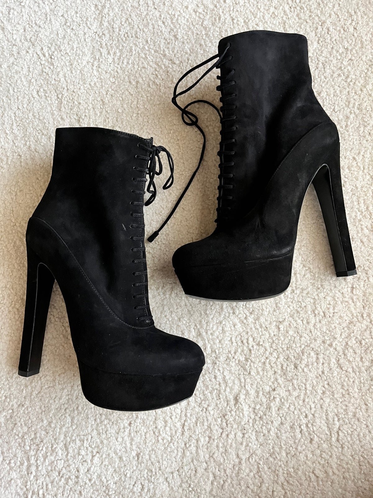 PRADA BLACK BOOT HEELS
