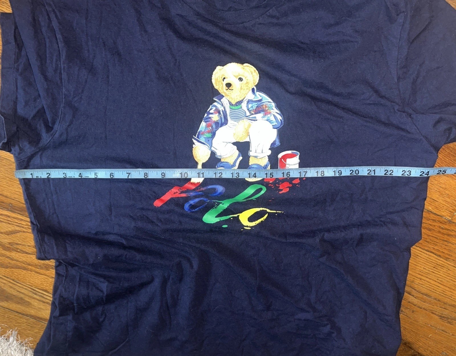 Polo Ralph Lauren Men's Navy Polo Bear Graphic Crew-Neck T-Shirt Size XL EUC