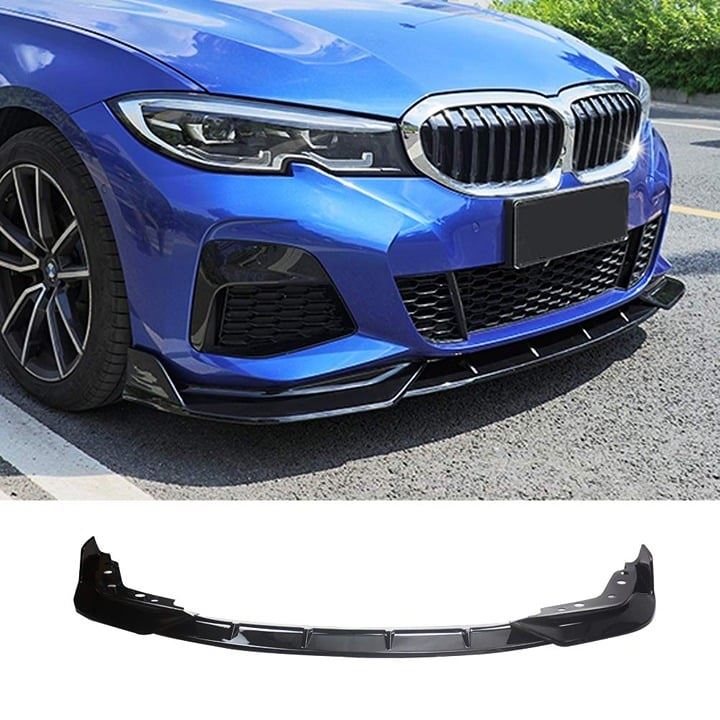 For 2020 For BMW 3 Series G20 Front Lip 3 Piece Set PG Style Gloss Black New