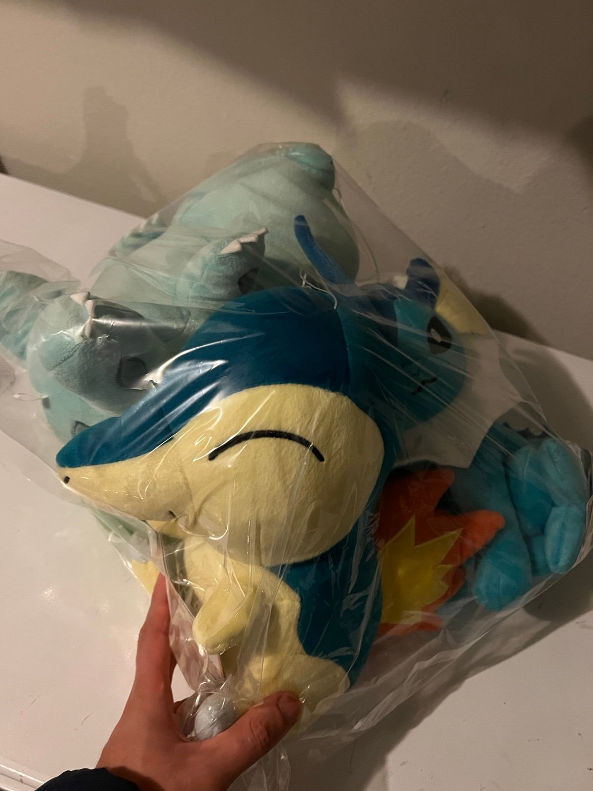 Plush set of 3 bulbasaur cyndaquil vaporeon