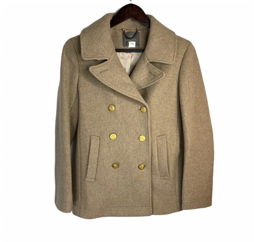 J Crew Stadium Cloth Wool Pea Coat