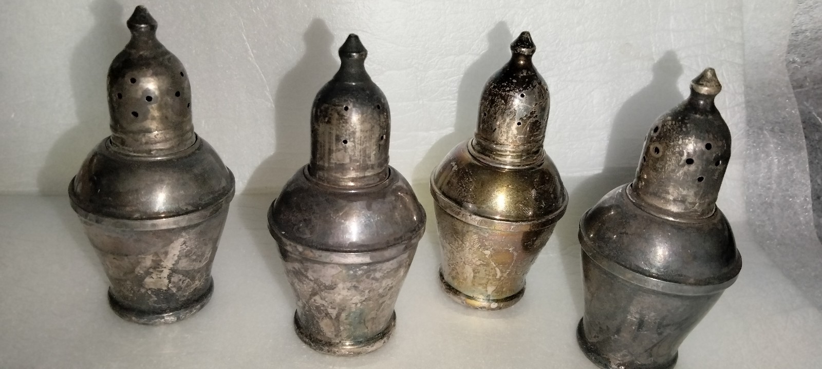 Vintage 4 Sterling Silver Salt and Pepper Shaker Small Size