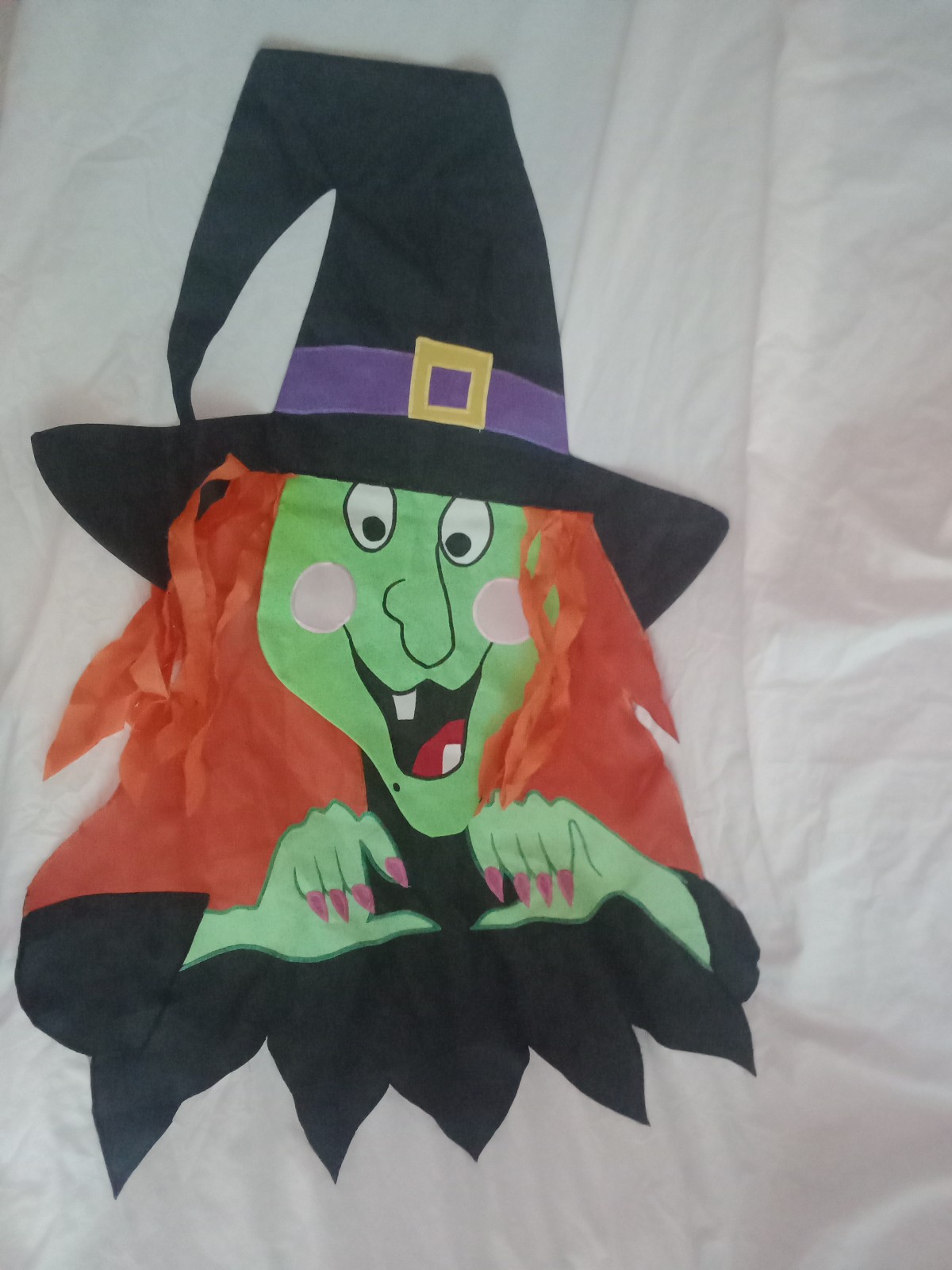 Vintage Y2K Halloween Witch Flag Outdoor Decor
