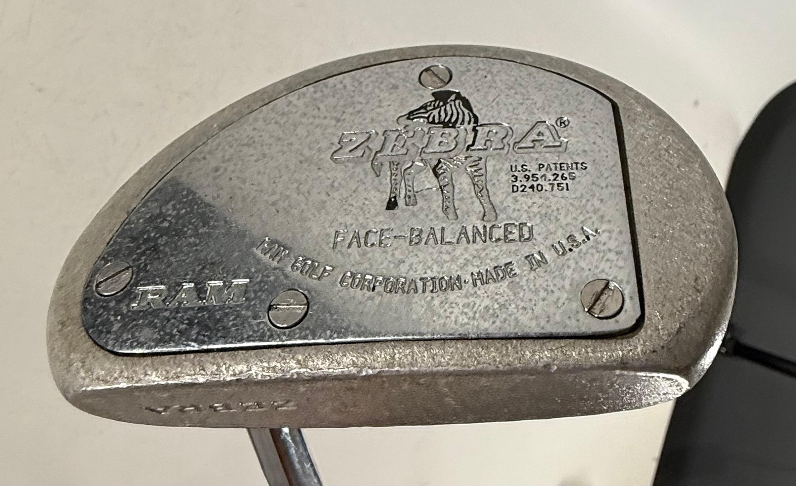 RAM Zebra Face-Balanced Mallet Putter, Good Grip, RH, 34" Free Ship Nice!