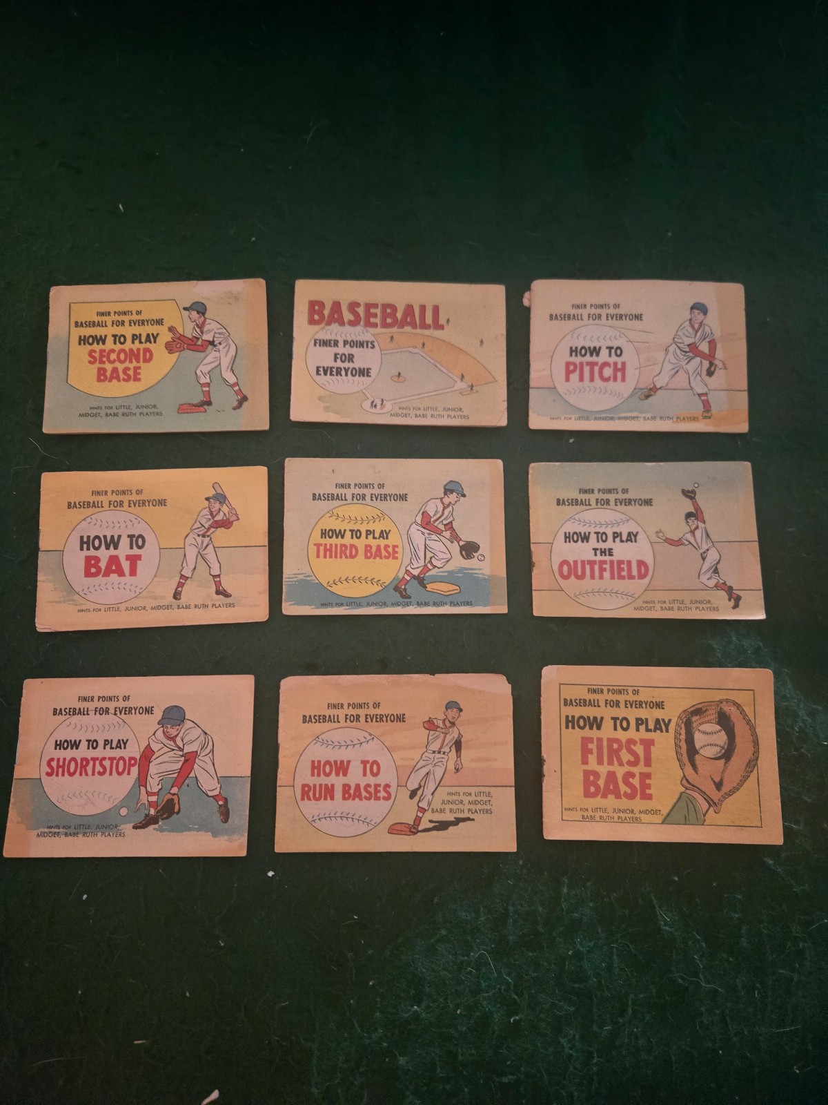 Vintage 1962 Babe Ruth Players HOW TO PLAY BASEBALL Booklets
