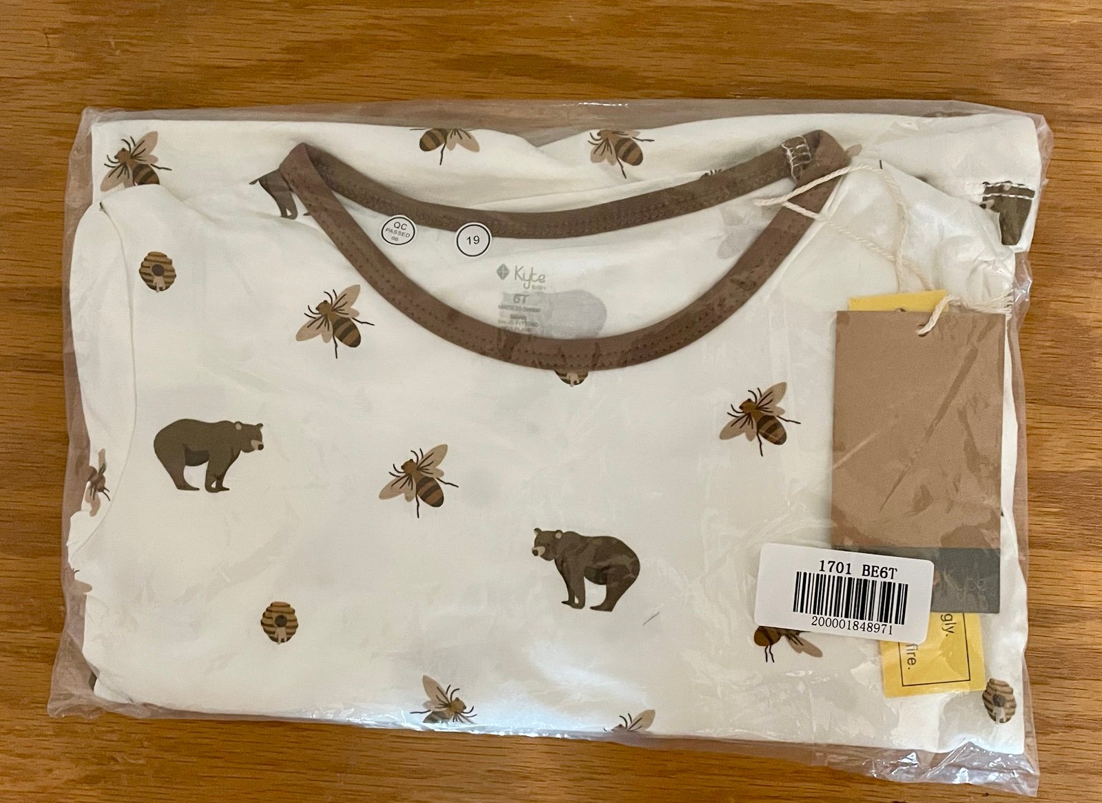 Kyte Baby Honey Bear Pajamas 6T NWT