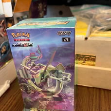 See a box of Pokémon cards 30 packs scarlet and violet blue sky