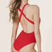Andie NWT The Tulum One Piece Smooth Red Long Length Tall size XXL